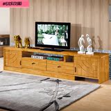 橡木实木伸缩电视柜中式简约地柜时尚客厅家具柜茶几美私家家具
