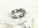 泰勒斯威夫特 Taylor Swift 字母同款 钛钢戒指 生日戒指 包邮