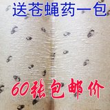 强力粘蝇纸粘苍蝇板苍蝇纸粘苍蝇贴纸引诱剂粘蝇子粘蝇胶60张包邮