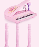 多功能儿童电子琴玩具可充电36岁宝宝早教钢琴小孩乐器带麦克风a
