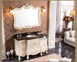欧式浴室柜像木纯手工雕花卫浴柜洗手盆组合柜