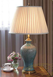 外贸欧式陶瓷台灯 大卧室床头创意时尚客厅美式陶瓷台灯奢华复古