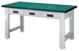 现货重型组装平三抽工作台、防静电带挂板操作台、实木桌面钳工桌