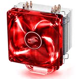 九州风神(DEEPCOOL)玄冰400 CPU散热器 LED发光风扇 四热管 红光