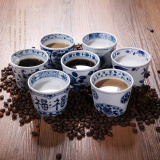 霁风家-日本进口美浓烧蓝凌堂青花瓷咖啡杯牛奶杯功夫茶杯抹茶杯