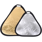 【金+银】三角形手提二合一反光板60cm 小型反光板 迷你反光板