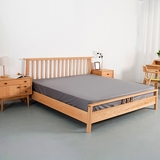 橡木床北欧日式实木床现代宜家简约1.5米1.8米双人床卧室环保大床