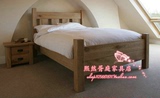 美式乡村实木床松木床简约单人床双人床复古床特价1.2 1.5 1.8米