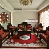 新古典中式传统手工地毯客厅茶几实木搭配 可定做卧室满铺大地毯