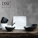 DXC创意碗碟盘套装中式日式 简约家用个性早餐陶瓷餐具结婚送礼
