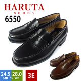 日本代购haruta6550 日本制乐福鞋男士制服鞋休闲单鞋低帮鞋皮鞋