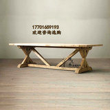 实木复古长餐桌美式法式欧式餐厅家具长型大餐桌八人桌现货定制