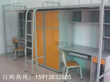 东莞深圳公寓床铁架床学校工厂学生员工宿舍床带衣柜和书桌组合床