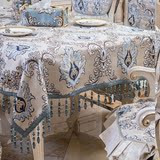 欧式餐桌布椅套椅垫套装布艺长方形坐垫台布茶几桌布桌垫桌旗盖巾