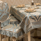 欧式新款布艺桌布长方形台布餐桌椅套椅子垫套装加大餐椅茶几桌垫