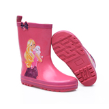外贸儿童加绒女冬女雨靴 时尚芭比女孩橡胶水鞋防滑小童雨鞋套鞋