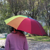 广告伞时尚彩虹伞多彩遮阳晴雨伞折叠可印logo太阳伞批发礼品伞