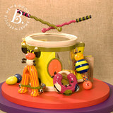 【现货】美国B.Toys 宝宝大鼓 儿童音乐打击乐玩具正品授权经销