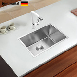 德国Continental厨房水槽304不锈钢厨房单槽洗菜盆碗池手工台下盆