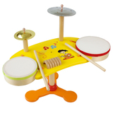 包邮 早教音乐木制儿童乐器架子鼓 婴幼儿童宝宝发声敲打玩具