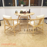 现代新中式老榆木实木咖啡桌椅阳台桌椅组合椭圆桌简约创意茶桌
