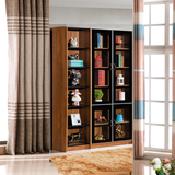 三门1.2米书柜木质带玻璃门 书房家具书架展示柜特价包邮广东佛山