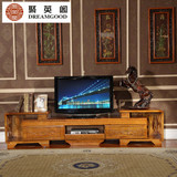 香樟木中式实木电视柜 现代中式新古典地柜 客厅家具储物柜 特价