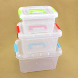 手提透明塑料储物箱家用杂物整理箱乐高玩具太空沙收纳箱工具盒子