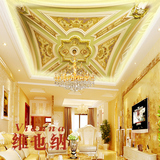 3D欧式宫廷天顶吊顶壁画 酒店别墅客厅大型立体天花板墙纸壁纸