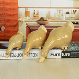 创意窑变套3吸水鸭陶瓷工艺品 家居装饰动物摆件 田园鸭子三只装