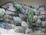 水族箱背景纸龙鞭鹅卵石水草60厘米高加厚双面鱼缸造景装饰背景画