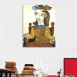 毕加索人物装饰画 抽象油画 客厅书房挂画 餐厅壁画无框画帆布画