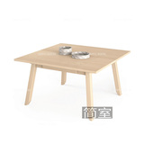 简室家具北欧水曲柳实木餐桌小户型实木正方形日式餐桌简约原木色