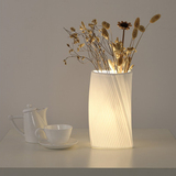 创意台灯装饰陶瓷DIY白色插花时尚卧室床头客厅书房现代简约台灯
