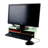 液晶电脑底座显示器双层增高架支架 木质桌面收纳架键盘隐藏防水