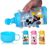 学生水瓶塑料女夏季随手杯防漏茶杯子运动便携带盖水壶男儿童水杯