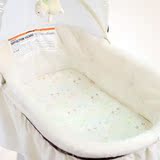 孩子家 环保婴儿摇篮床 多功能摇摇床 bb宝宝折叠 赠床垫和蚊帐