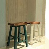 美式家具地中海风格马鞍凳子休闲自由凳弧面新创意吧凳