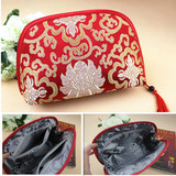中国风特色丝绸女式手拿包 收纳包 布艺零钱包 化妆包 送老外礼品