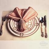 kerryhouse欧式陶瓷餐具西餐摆台套装 装饰餐盘餐巾餐垫餐扣刀叉