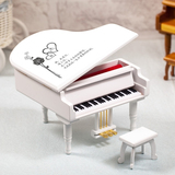 创意木质工艺礼品钢琴DIY刻字祝福音乐盒八音盒 生日礼物新品包邮