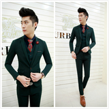 韩国男士纯色秋季西服 男版 小西装男韩版修身青年英伦 有套装