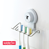 韩国进口spiderloc卫生间吸盘牙刷架 创意浴室吸盘式不锈钢壁挂
