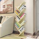 包邮现代简约树形书架落地书架实木格子创意书柜简易学生书架客厅