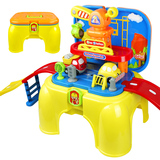 雄城 停车场过家家玩具感应游戏椅板凳仿真建筑工程车 益智玩具