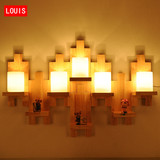 创意实木壁灯现代简约客厅过道阳台卧室床头木质灯日式原木色灯具