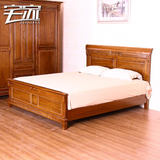 宅家高端柚木家具卧室全柚木床全实木 1.81.5米中式床双人现代