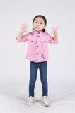 2014秋季新品儿童装女童开衫 宝宝纯棉长袖牛仔外套 糖果色粉色