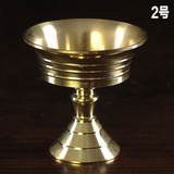 藏传佛教用品 纯铜藏密 酥油蜡烛灯座 长明灯烛台 2号 口径4.7cm