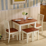 小户型餐桌实木餐桌椅组合伸缩折叠4人6人地中海橡木饭桌